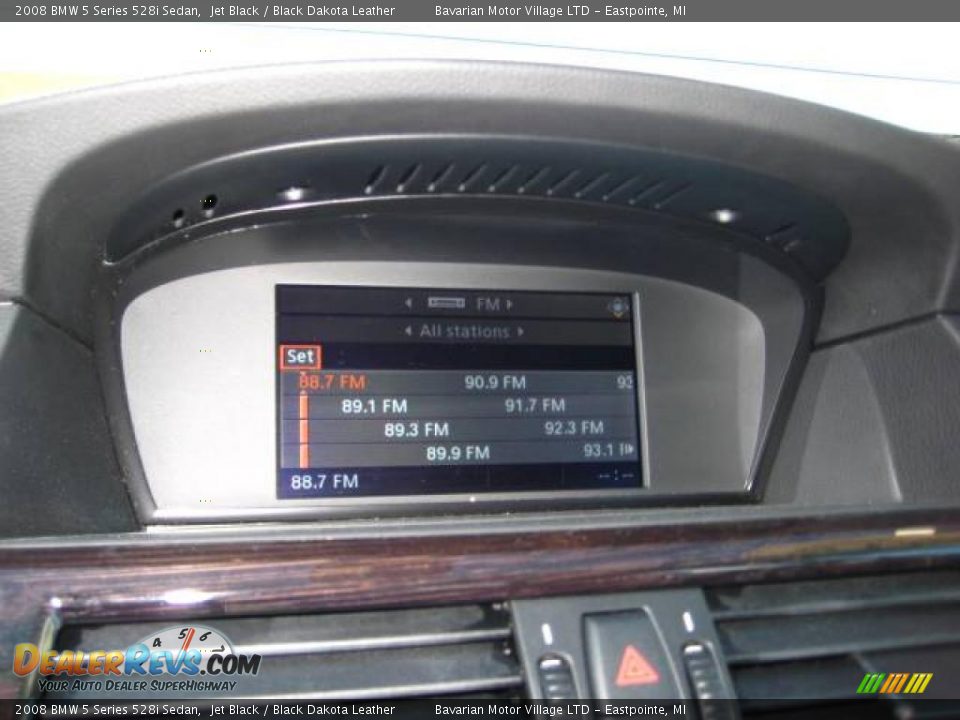 2008 BMW 5 Series 528i Sedan Jet Black / Black Dakota Leather Photo #20