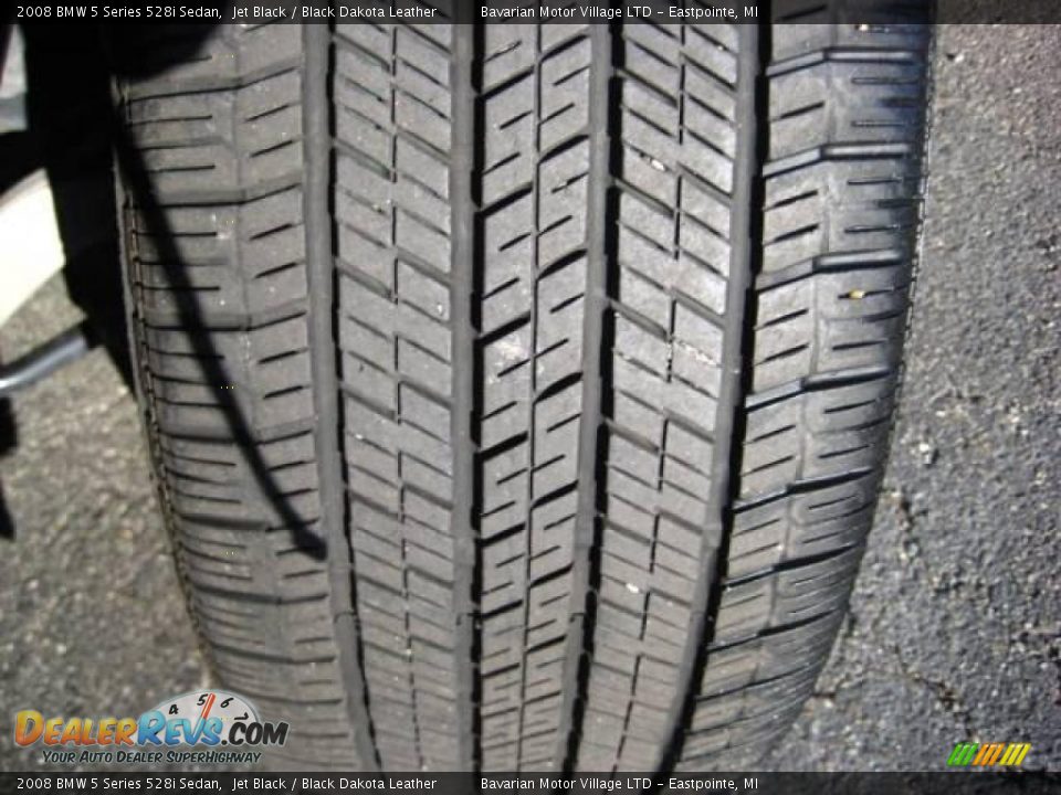 2008 BMW 5 Series 528i Sedan Jet Black / Black Dakota Leather Photo #26