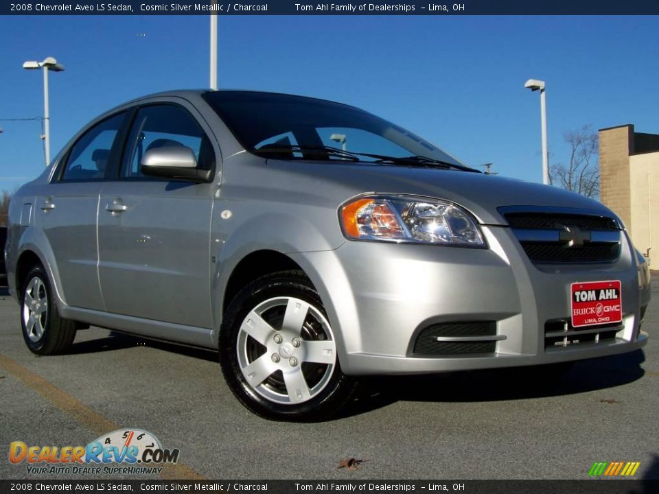 2008 Chevrolet Aveo LS Sedan Cosmic Silver Metallic / Charcoal Photo #1