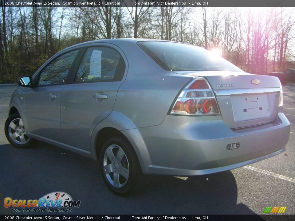 2008 Chevrolet Aveo LS Sedan Cosmic Silver Metallic / Charcoal Photo #3