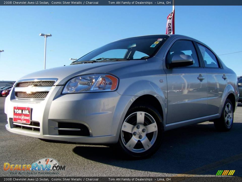 2008 Chevrolet Aveo LS Sedan Cosmic Silver Metallic / Charcoal Photo #4