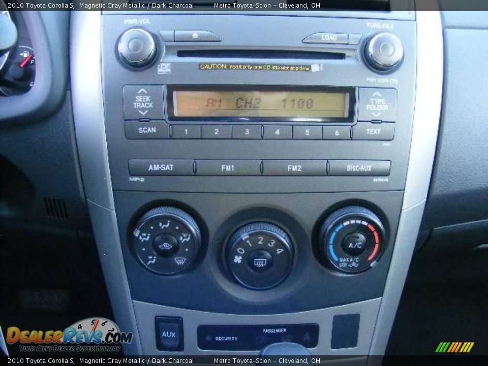 2010 Toyota Corolla S Magnetic Gray Metallic / Dark Charcoal Photo #18