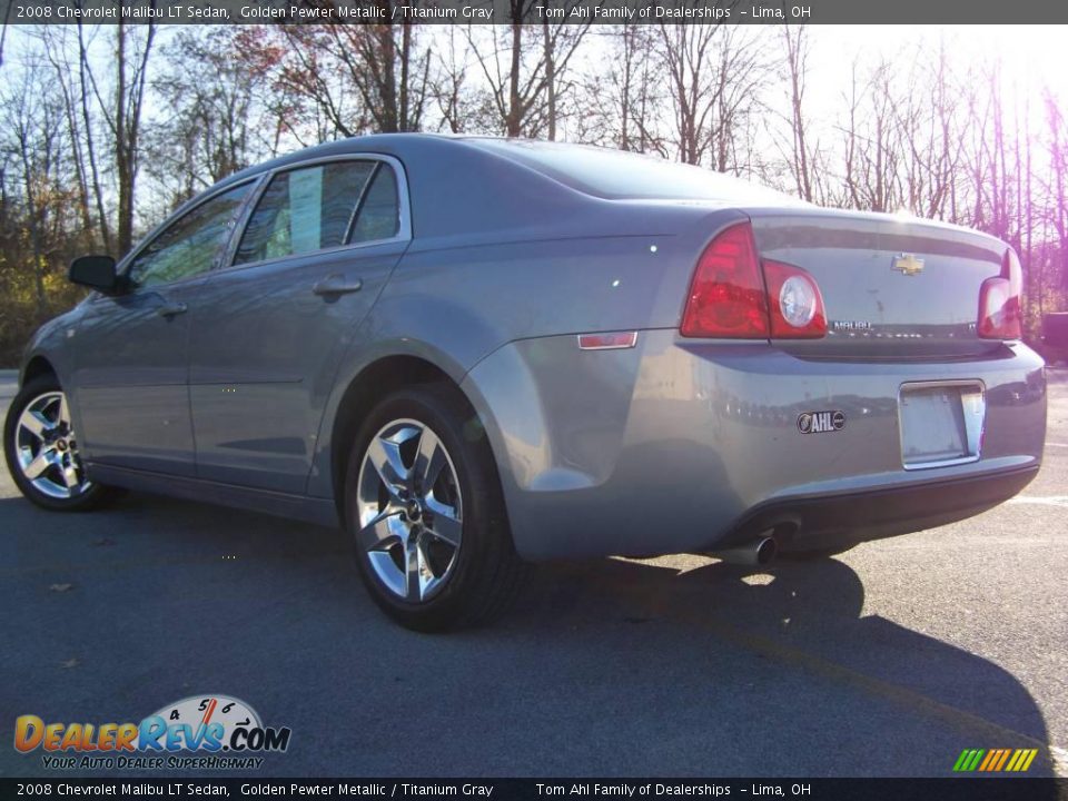 2008 Chevrolet Malibu LT Sedan Golden Pewter Metallic / Titanium Gray Photo #4