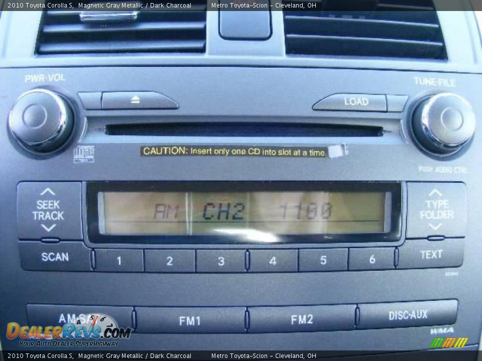 2010 Toyota Corolla S Magnetic Gray Metallic / Dark Charcoal Photo #19