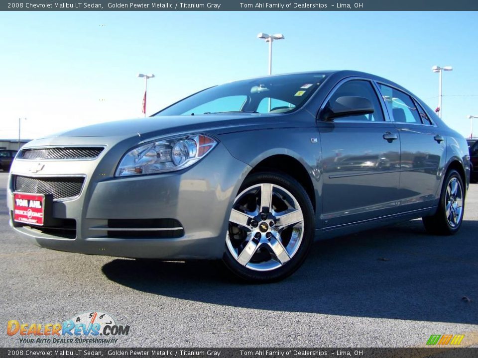 2008 Chevrolet Malibu LT Sedan Golden Pewter Metallic / Titanium Gray Photo #5