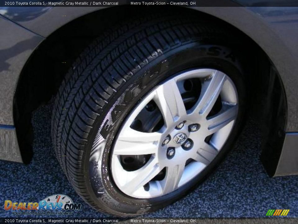 2010 Toyota Corolla S Magnetic Gray Metallic / Dark Charcoal Photo #24