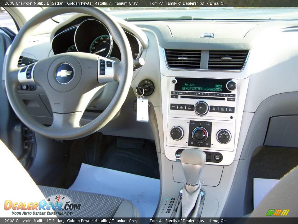 2008 Chevrolet Malibu LT Sedan Golden Pewter Metallic / Titanium Gray Photo #14