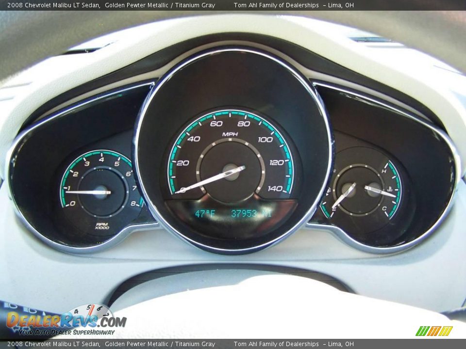 2008 Chevrolet Malibu LT Sedan Golden Pewter Metallic / Titanium Gray Photo #16