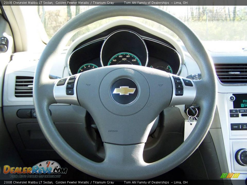2008 Chevrolet Malibu LT Sedan Golden Pewter Metallic / Titanium Gray Photo #17