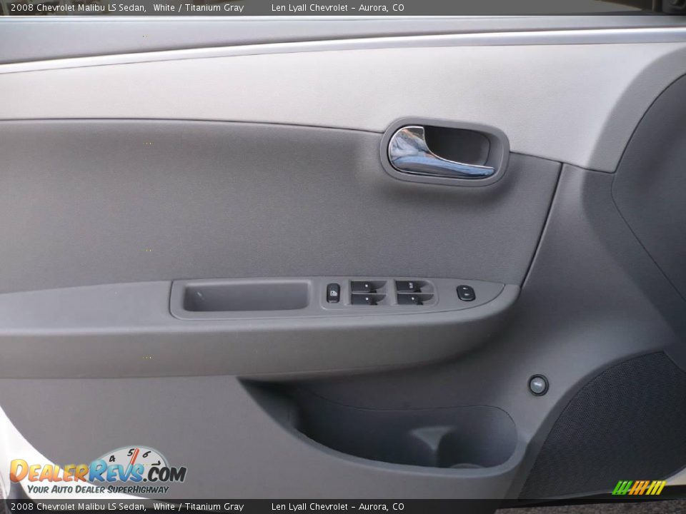 2008 Chevrolet Malibu LS Sedan White / Titanium Gray Photo #7
