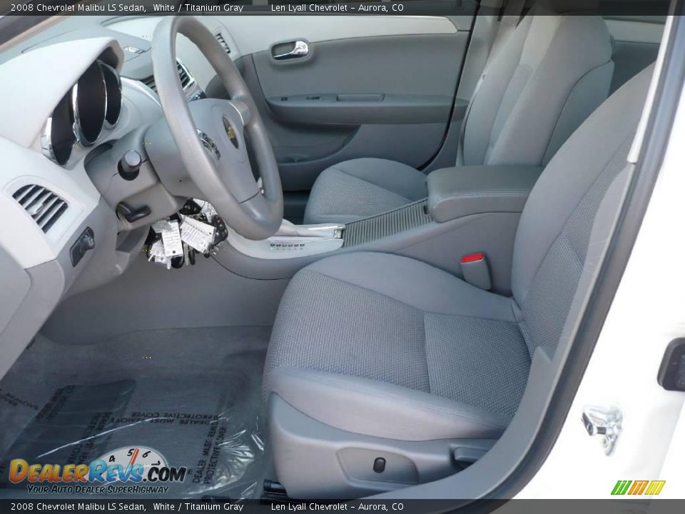 2008 Chevrolet Malibu LS Sedan White / Titanium Gray Photo #9