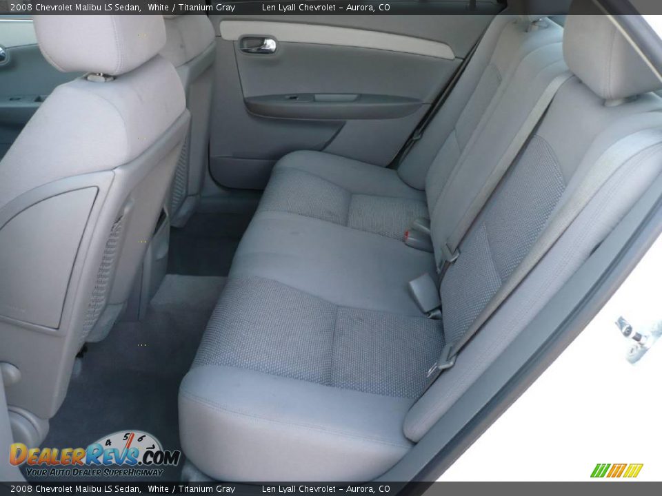 2008 Chevrolet Malibu LS Sedan White / Titanium Gray Photo #10