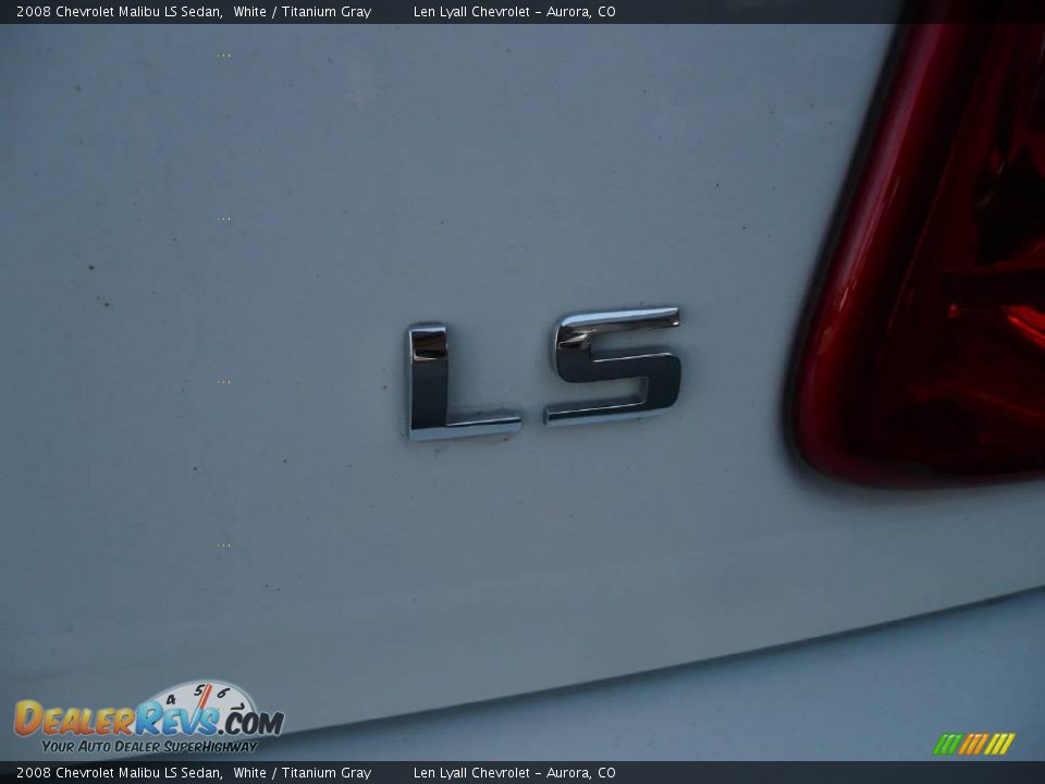 2008 Chevrolet Malibu LS Sedan White / Titanium Gray Photo #13