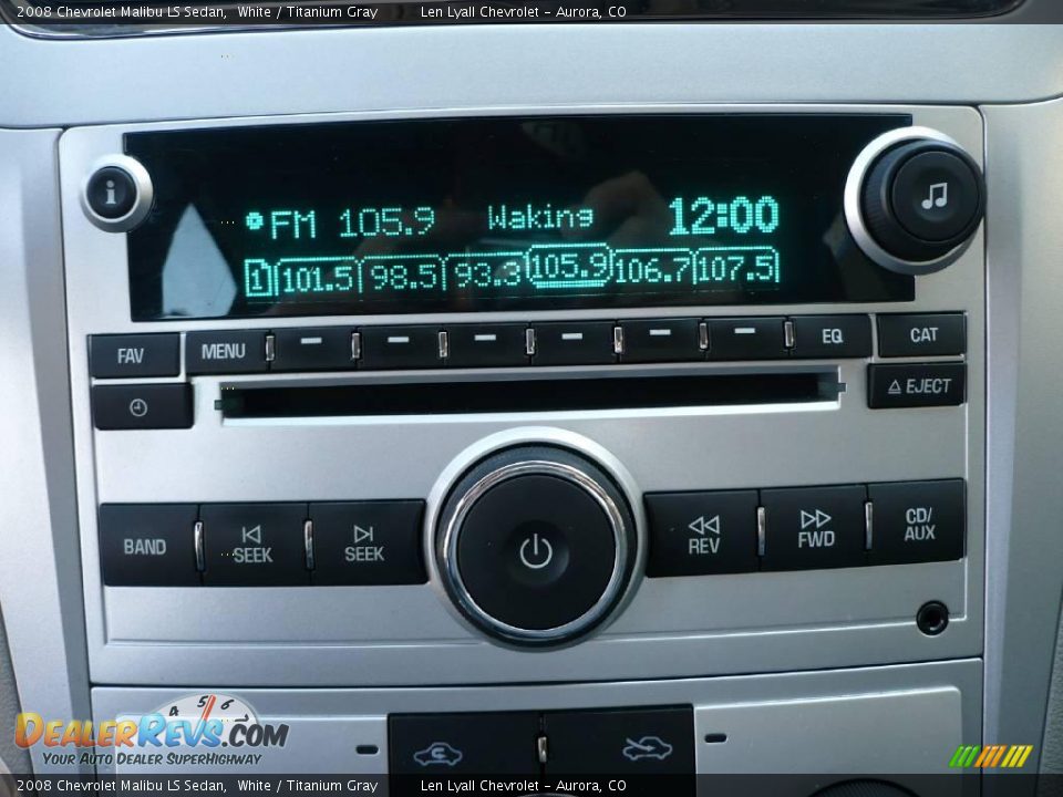 2008 Chevrolet Malibu LS Sedan White / Titanium Gray Photo #23