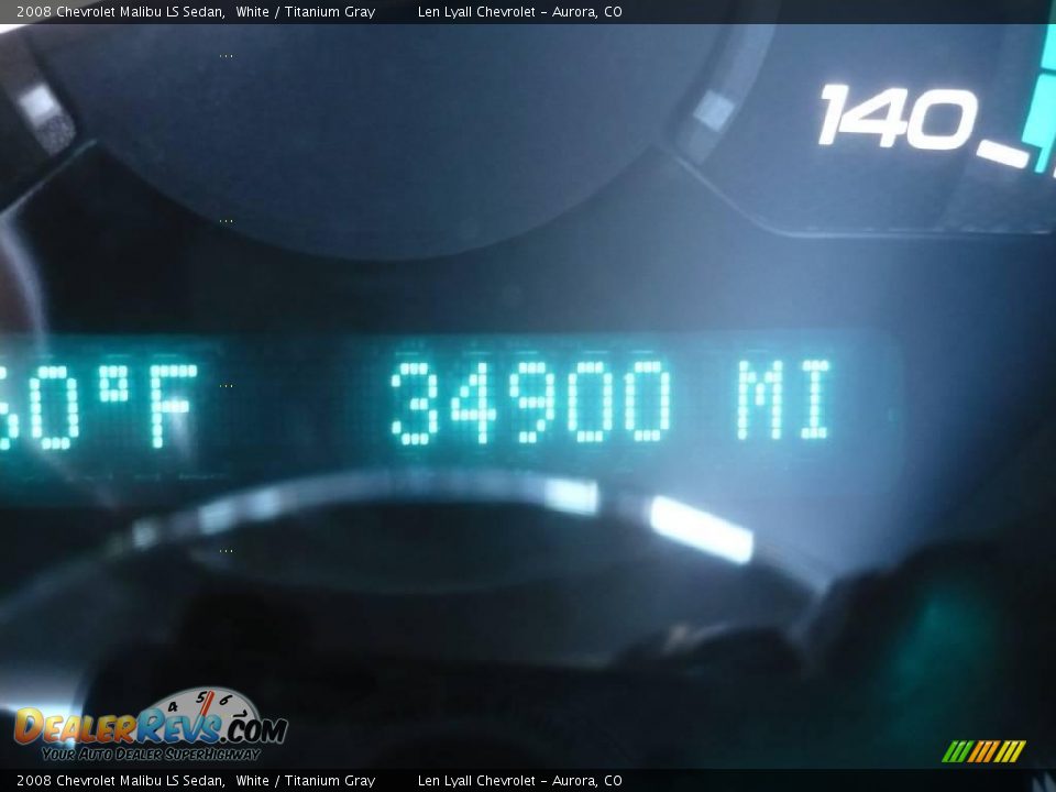 2008 Chevrolet Malibu LS Sedan White / Titanium Gray Photo #26