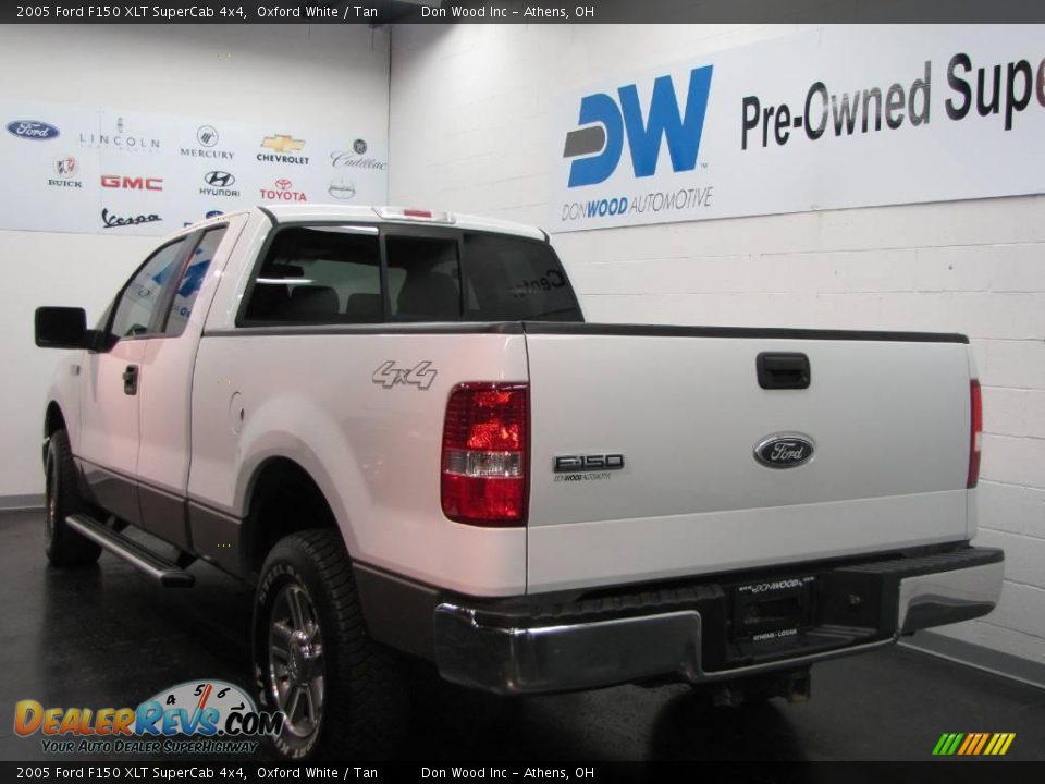 2005 Ford F150 XLT SuperCab 4x4 Oxford White / Tan Photo #3