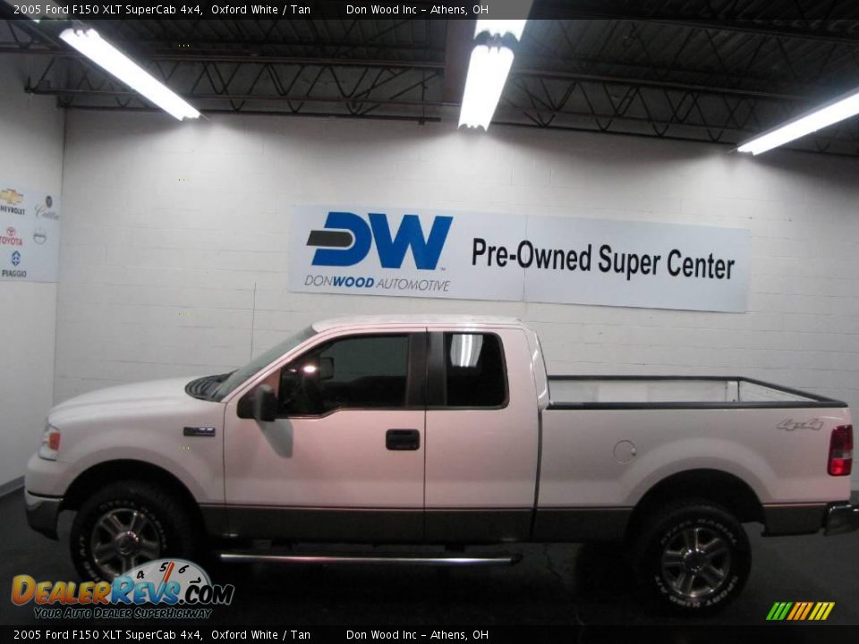 2005 Ford F150 XLT SuperCab 4x4 Oxford White / Tan Photo #5