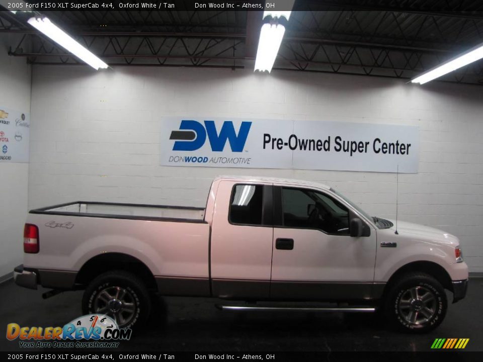 2005 Ford F150 XLT SuperCab 4x4 Oxford White / Tan Photo #6
