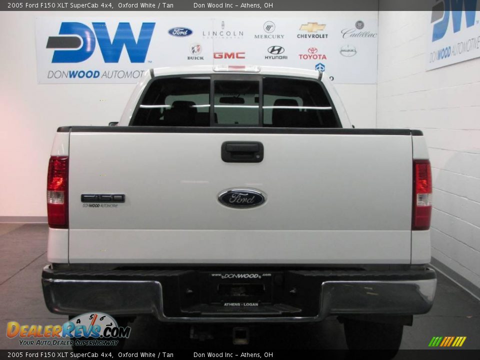 2005 Ford F150 XLT SuperCab 4x4 Oxford White / Tan Photo #7