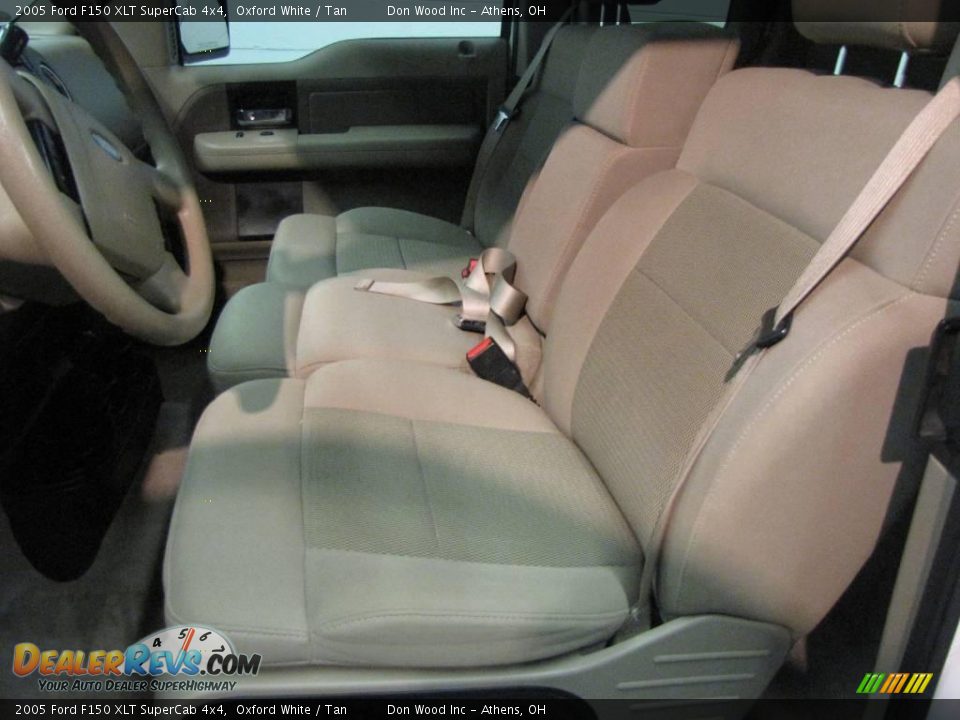 2005 Ford F150 XLT SuperCab 4x4 Oxford White / Tan Photo #10
