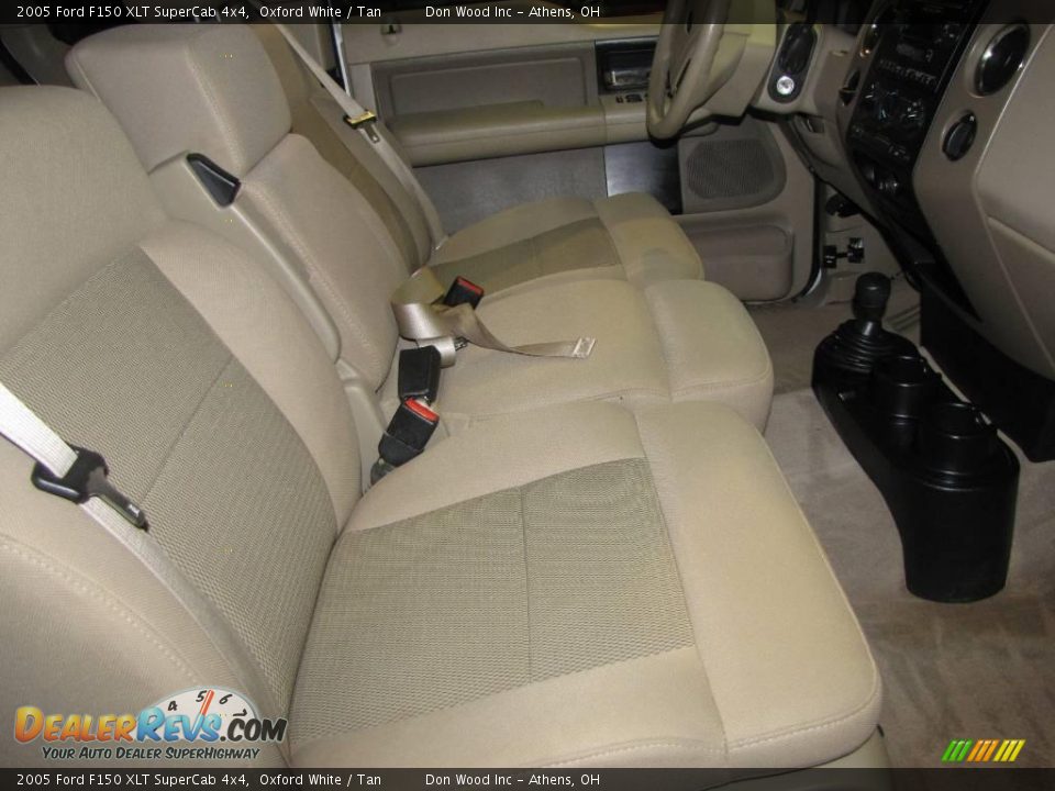 2005 Ford F150 XLT SuperCab 4x4 Oxford White / Tan Photo #11
