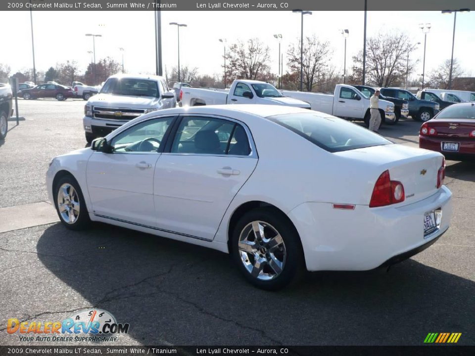 2009 Chevrolet Malibu LT Sedan Summit White / Titanium Photo #4