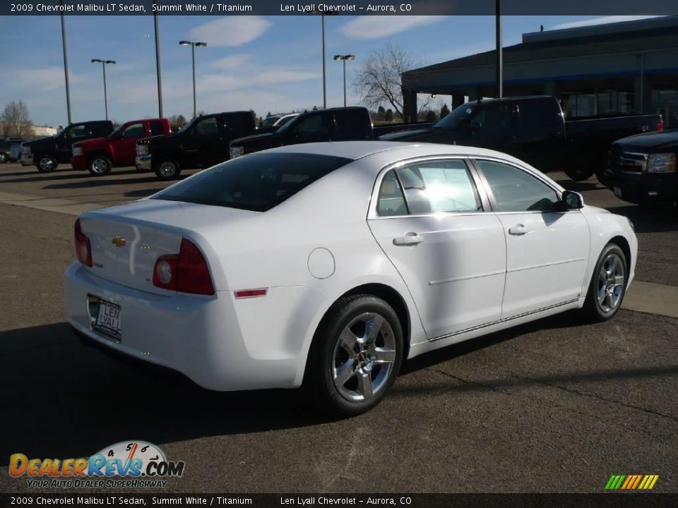 2009 Chevrolet Malibu LT Sedan Summit White / Titanium Photo #6
