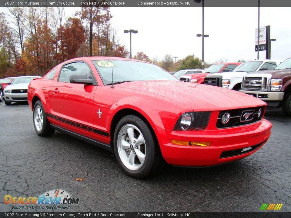 2007 Ford Mustang V6 Premium Coupe Torch Red / Dark Charcoal Photo #1