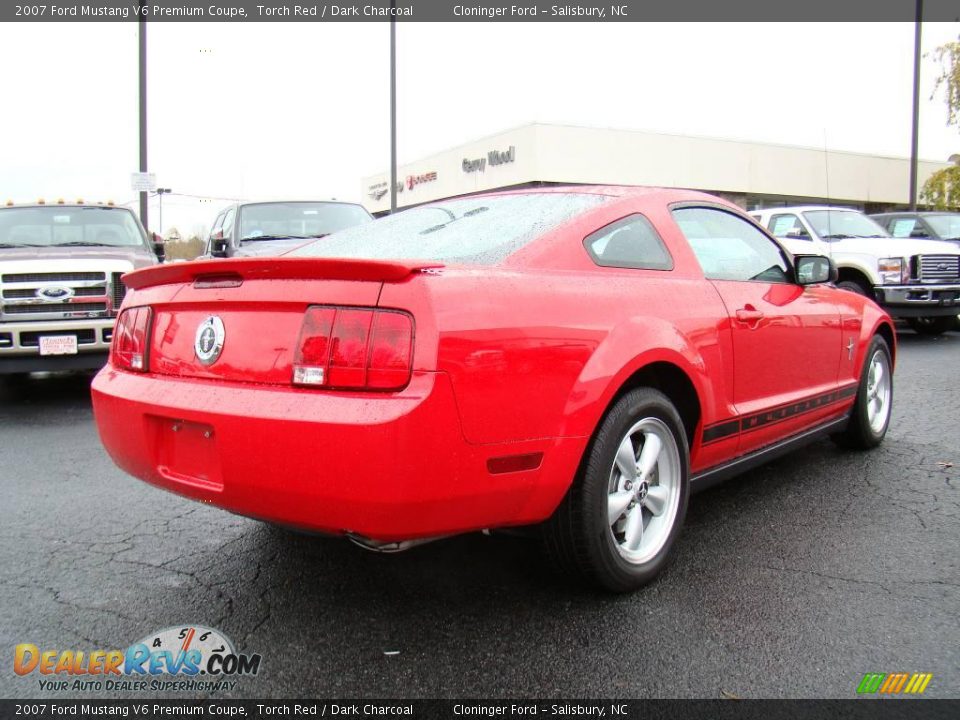 2007 Ford Mustang V6 Premium Coupe Torch Red / Dark Charcoal Photo #3
