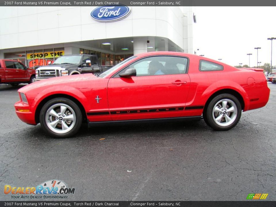 2007 Ford Mustang V6 Premium Coupe Torch Red / Dark Charcoal Photo #5