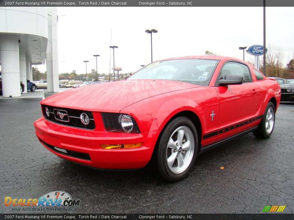 2007 Ford Mustang V6 Premium Coupe Torch Red / Dark Charcoal Photo #6