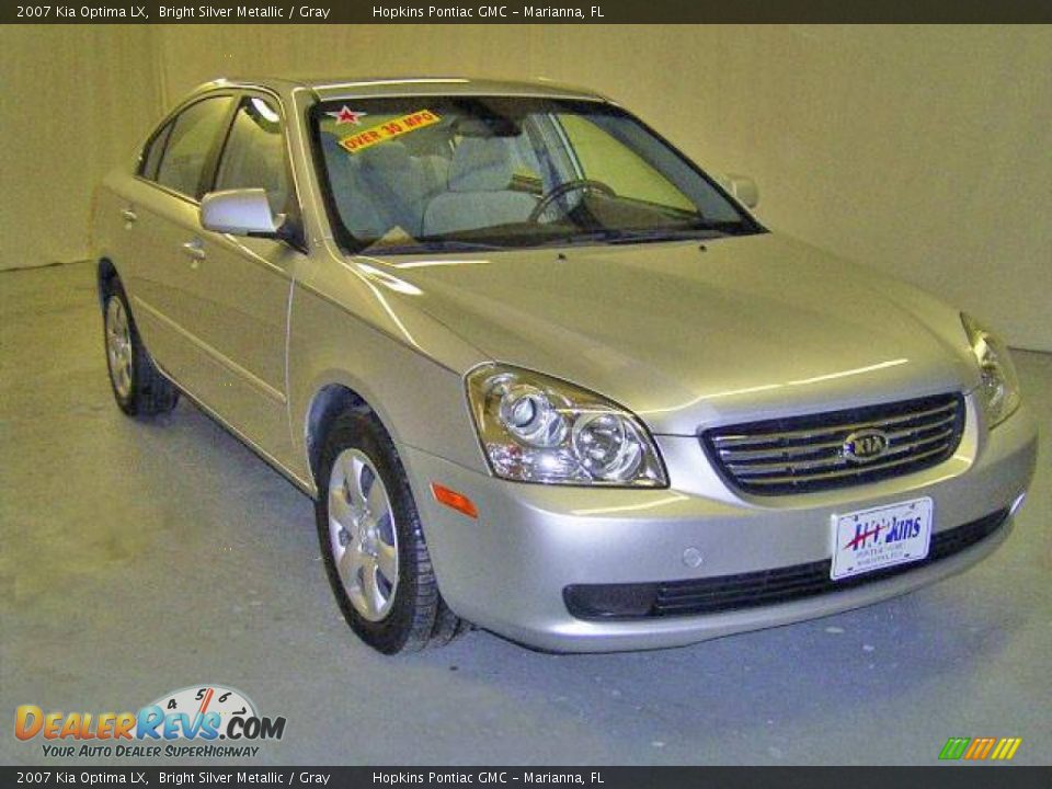 2007 Kia Optima LX Bright Silver Metallic / Gray Photo #2