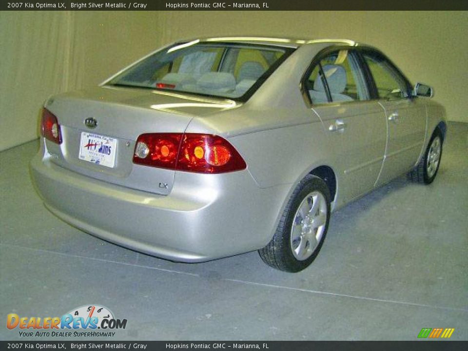 2007 Kia Optima LX Bright Silver Metallic / Gray Photo #4