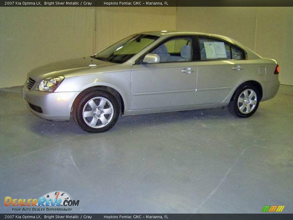 2007 Kia Optima LX Bright Silver Metallic / Gray Photo #6