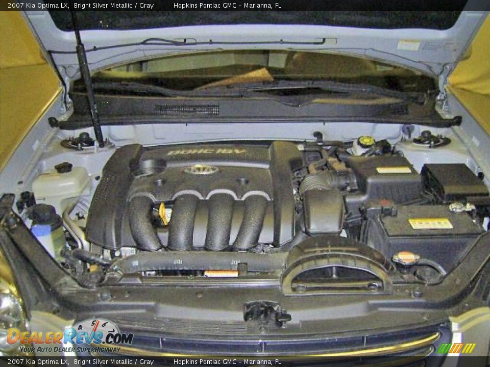 2007 Kia Optima LX Bright Silver Metallic / Gray Photo #9