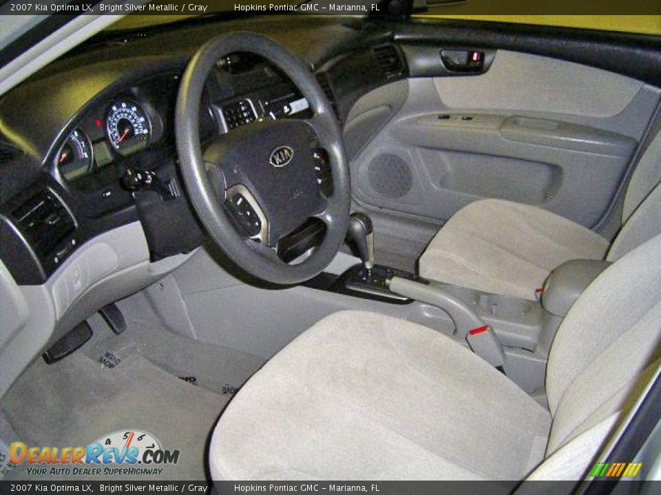 2007 Kia Optima LX Bright Silver Metallic / Gray Photo #11