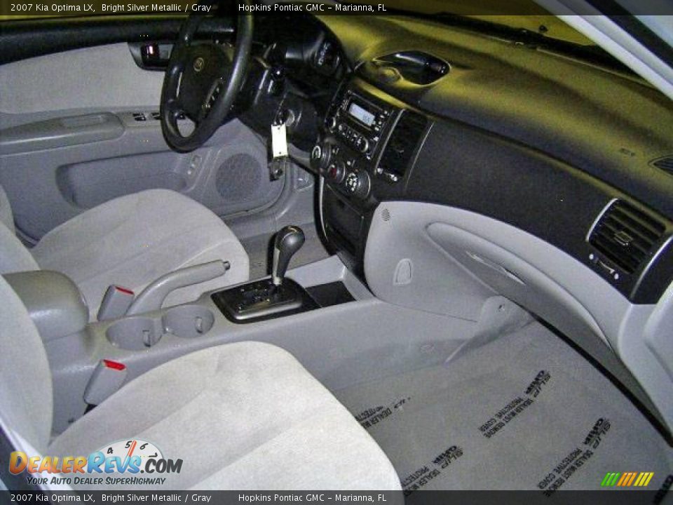 2007 Kia Optima LX Bright Silver Metallic / Gray Photo #12