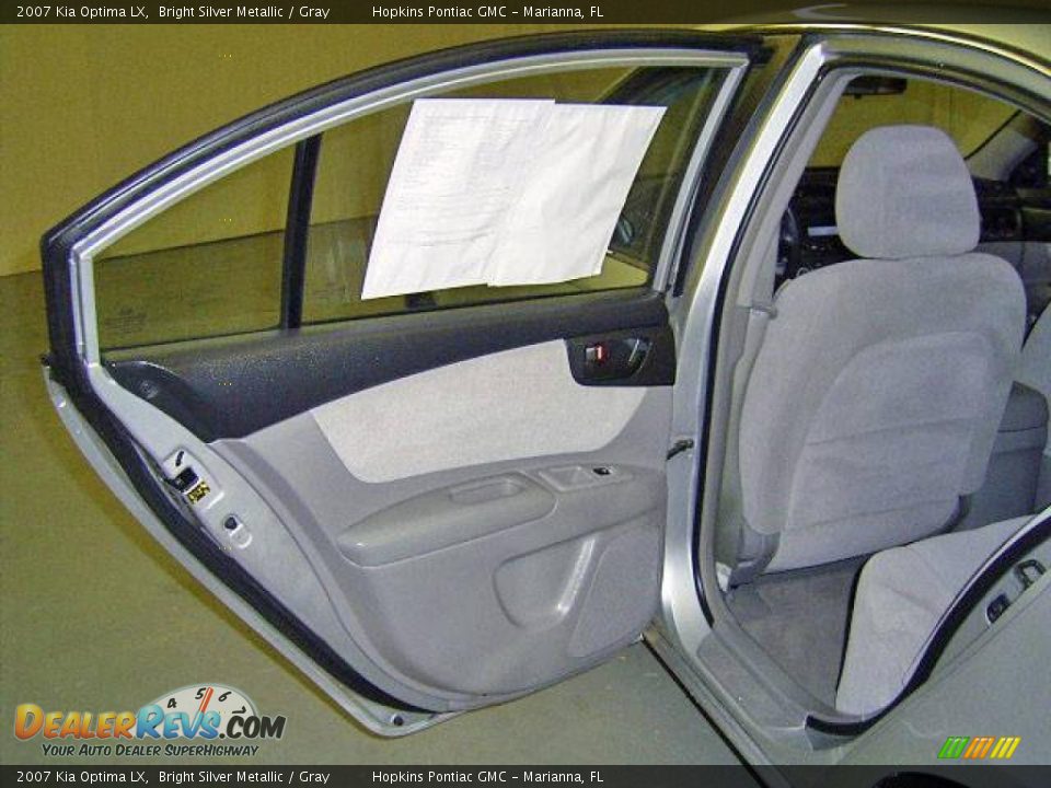 2007 Kia Optima LX Bright Silver Metallic / Gray Photo #24