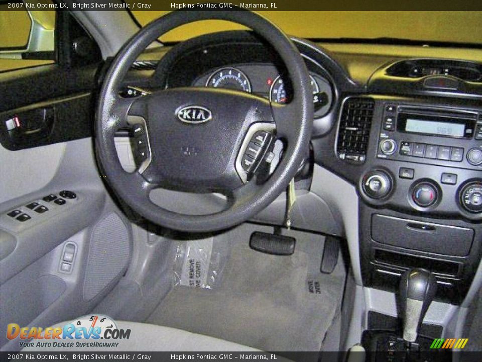 2007 Kia Optima LX Bright Silver Metallic / Gray Photo #30