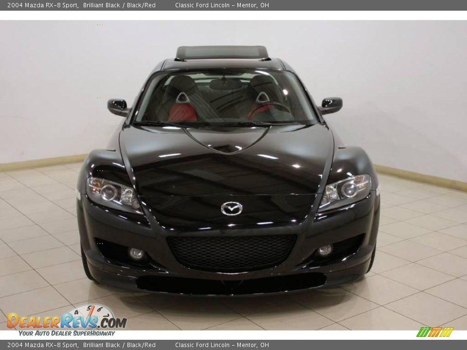 2004 Mazda RX-8 Sport Brilliant Black / Black/Red Photo #2