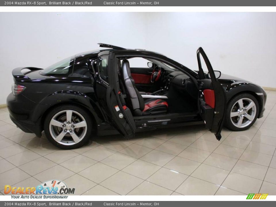 2004 Mazda RX-8 Sport Brilliant Black / Black/Red Photo #8