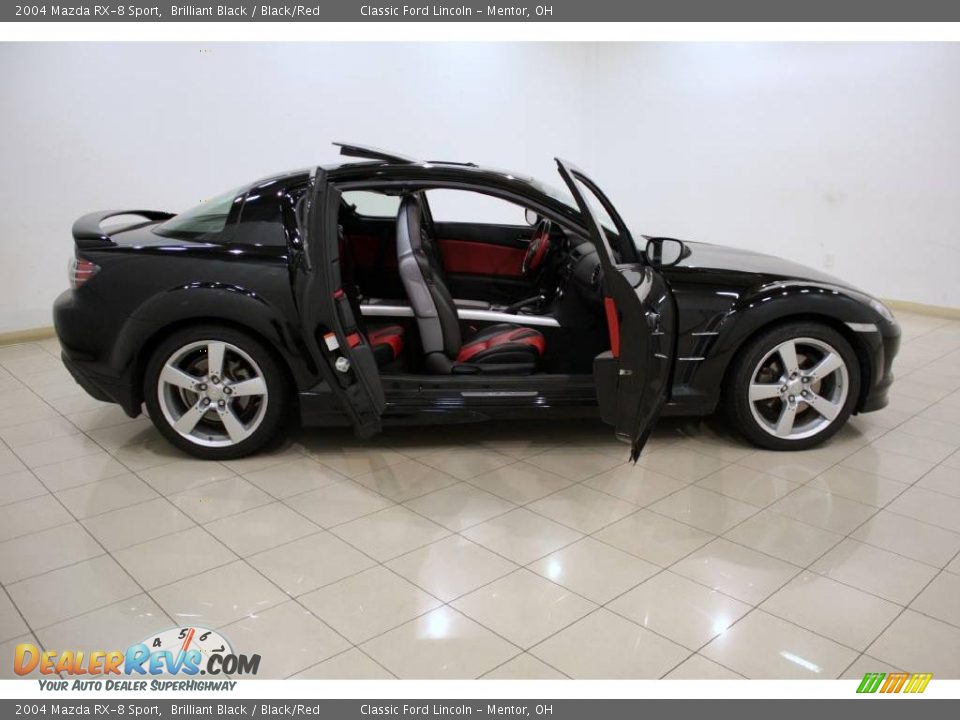 2004 Mazda RX-8 Sport Brilliant Black / Black/Red Photo #9
