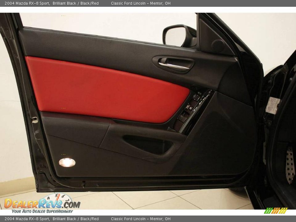 2004 Mazda RX-8 Sport Brilliant Black / Black/Red Photo #10