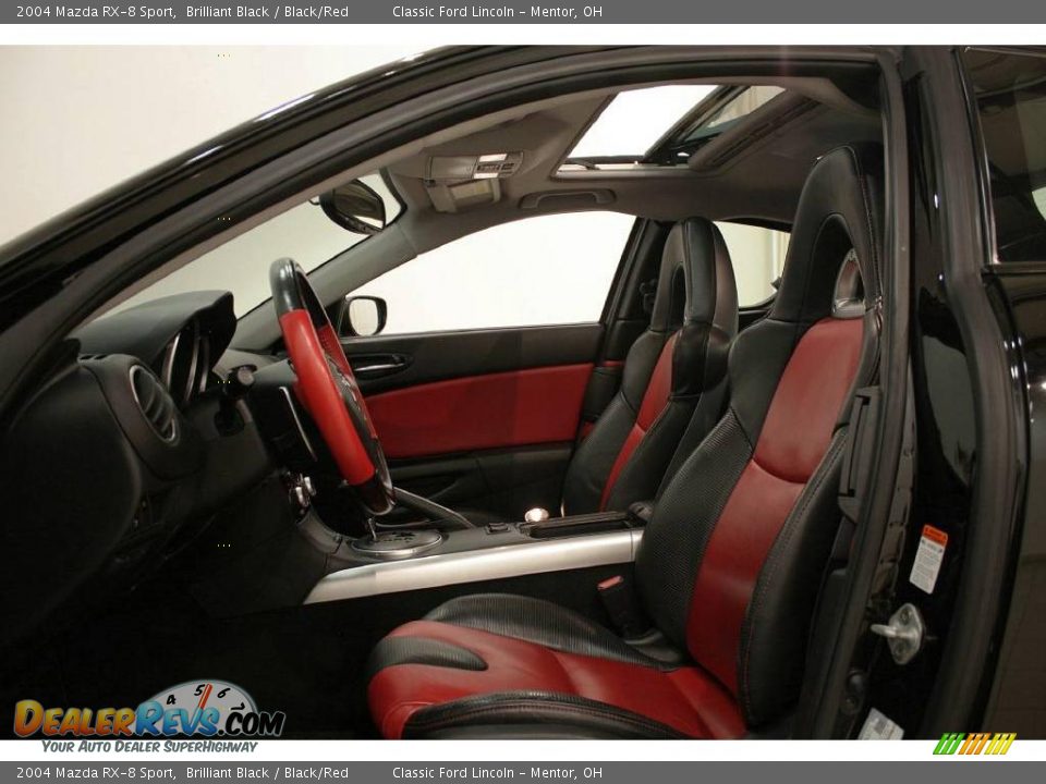 2004 Mazda RX-8 Sport Brilliant Black / Black/Red Photo #12