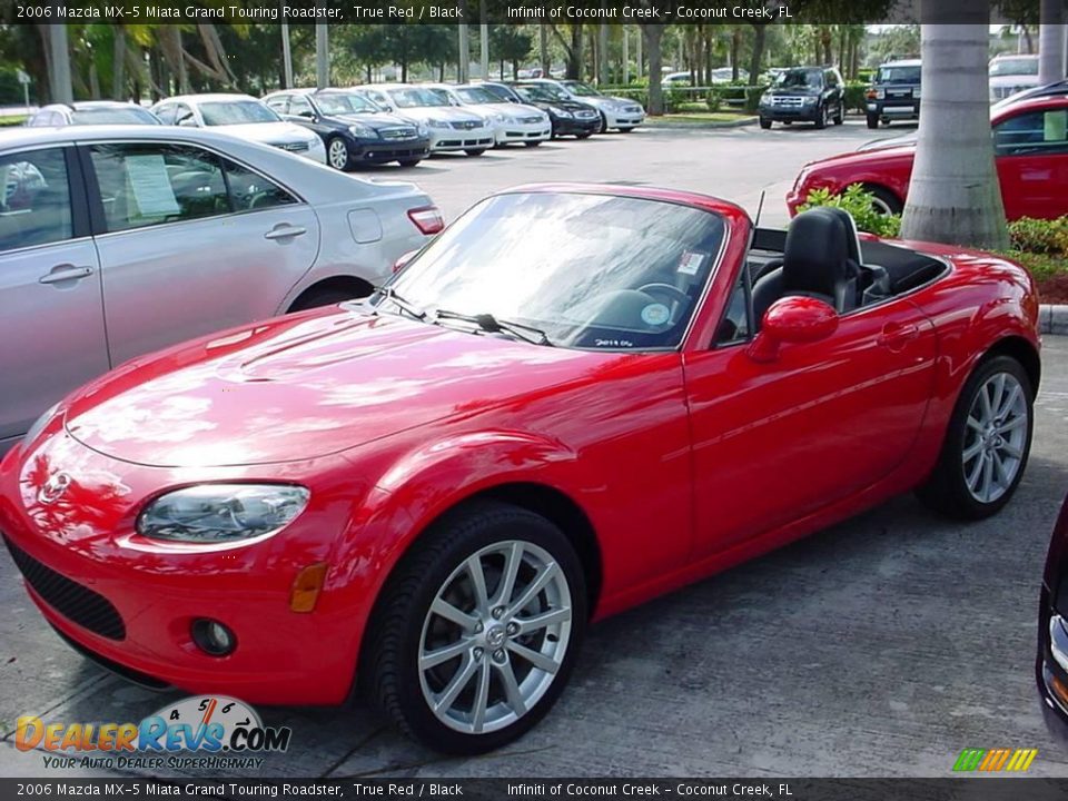 2006 Mazda MX-5 Miata Grand Touring Roadster True Red / Black Photo #7