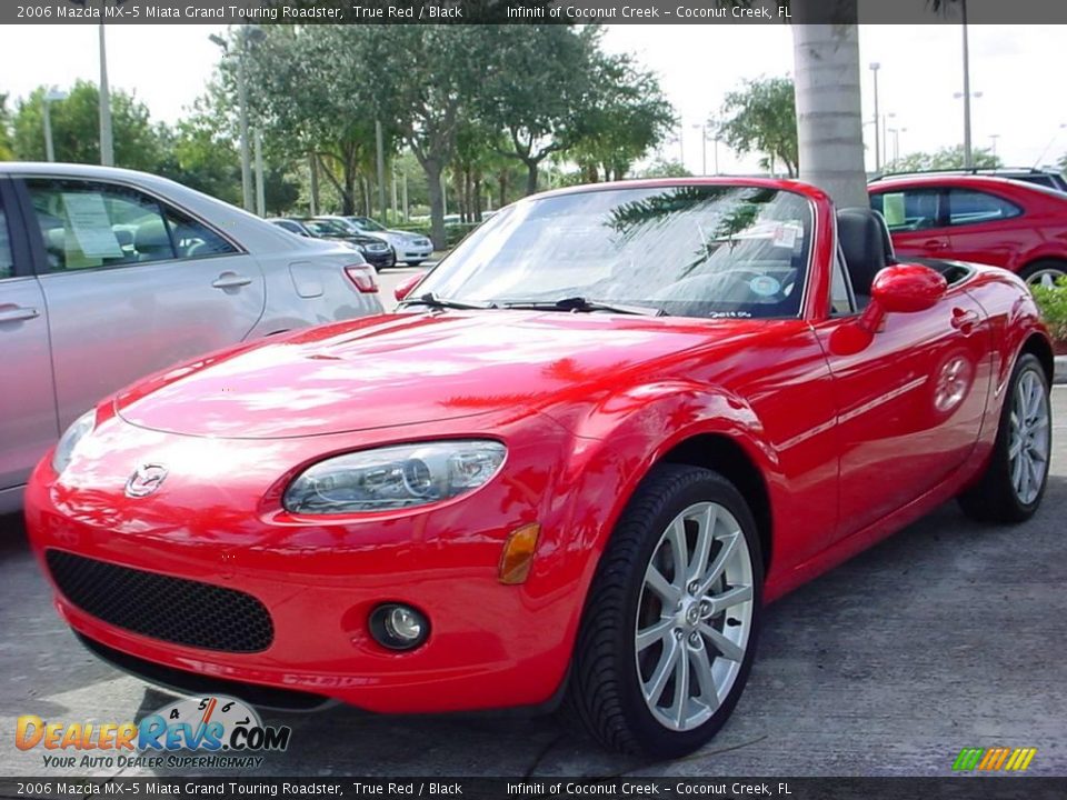 2006 Mazda MX-5 Miata Grand Touring Roadster True Red / Black Photo #8