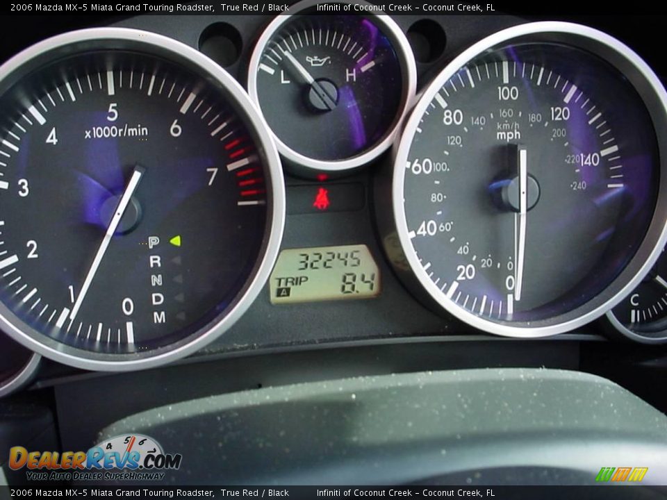 2006 Mazda MX-5 Miata Grand Touring Roadster True Red / Black Photo #27