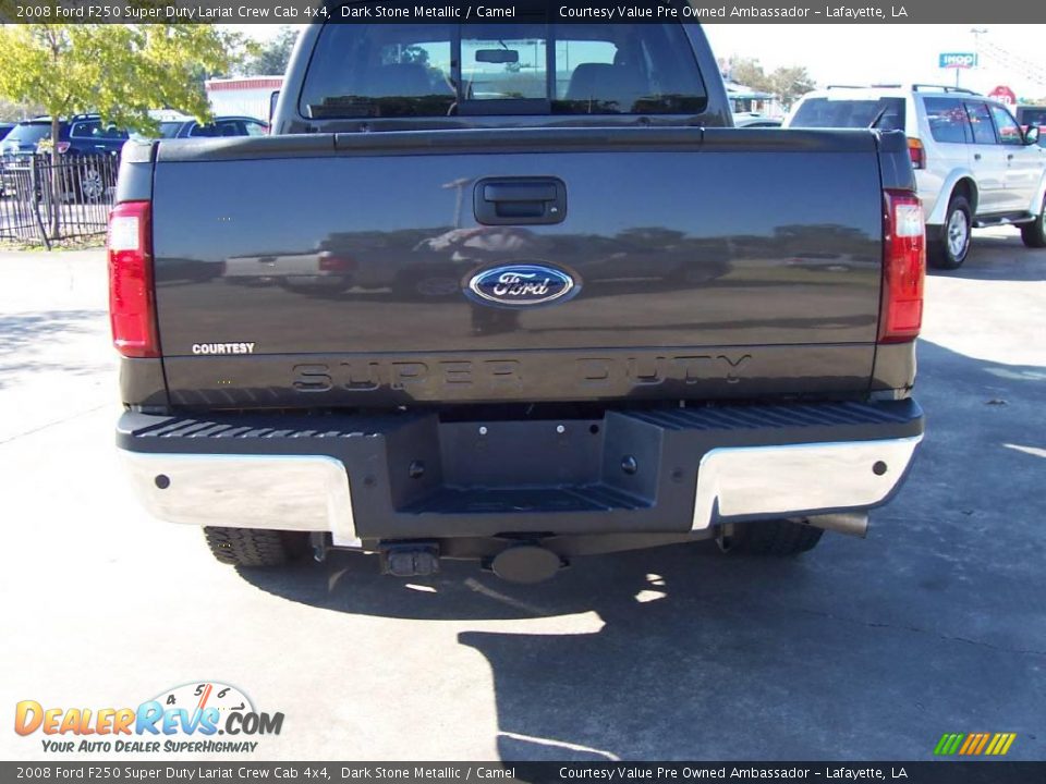 2008 Ford F250 Super Duty Lariat Crew Cab 4x4 Dark Stone Metallic / Camel Photo #4