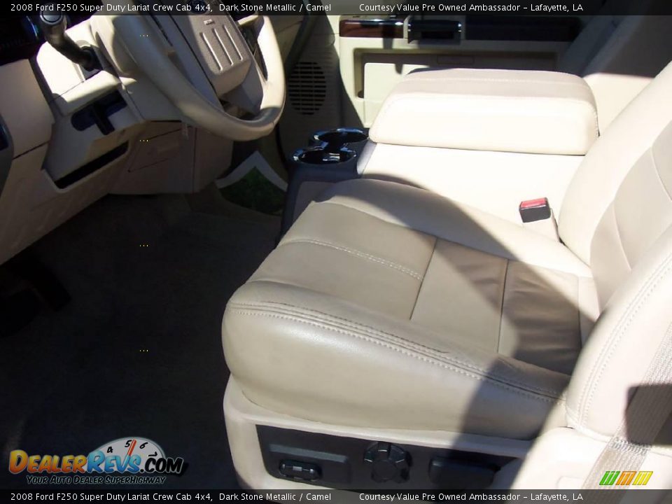 2008 Ford F250 Super Duty Lariat Crew Cab 4x4 Dark Stone Metallic / Camel Photo #8