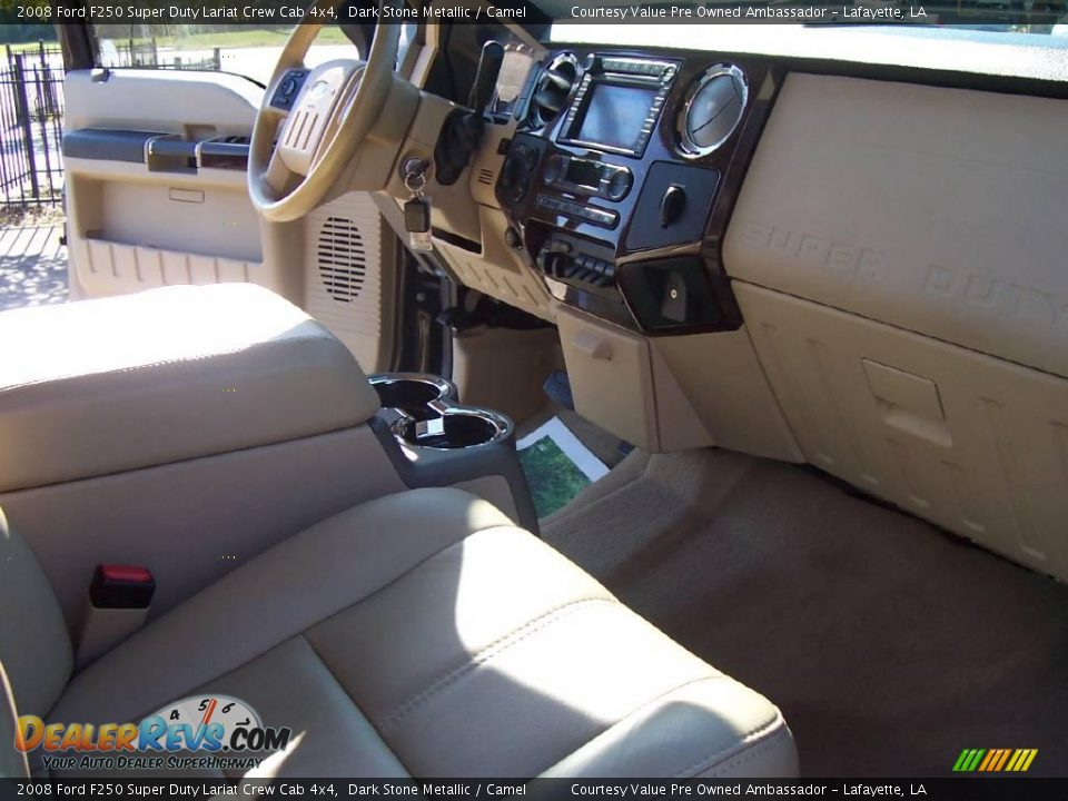2008 Ford F250 Super Duty Lariat Crew Cab 4x4 Dark Stone Metallic / Camel Photo #9